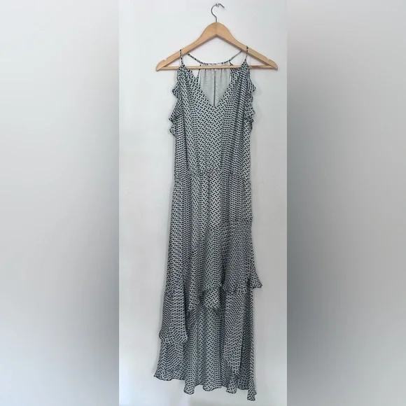 Anthropologie Parker silk ruffle print dress flowy size small high low - Picture 6 of 9